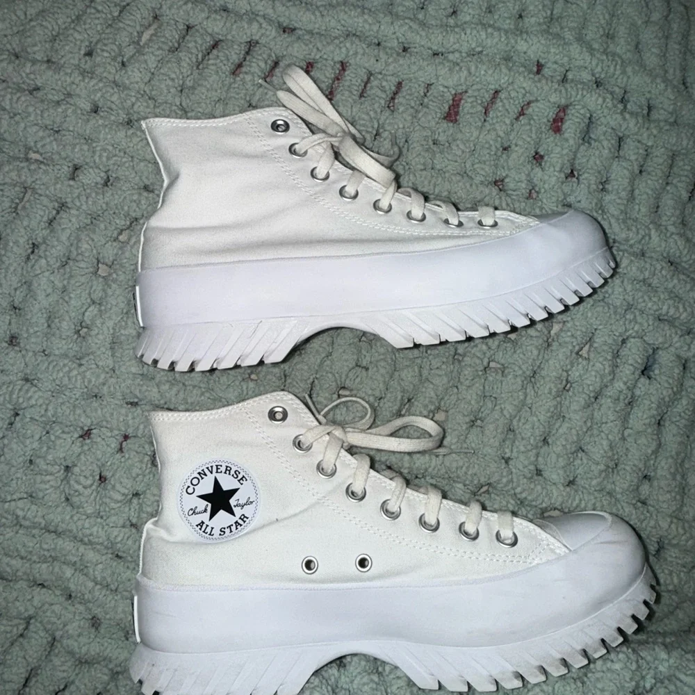 White chunky converse